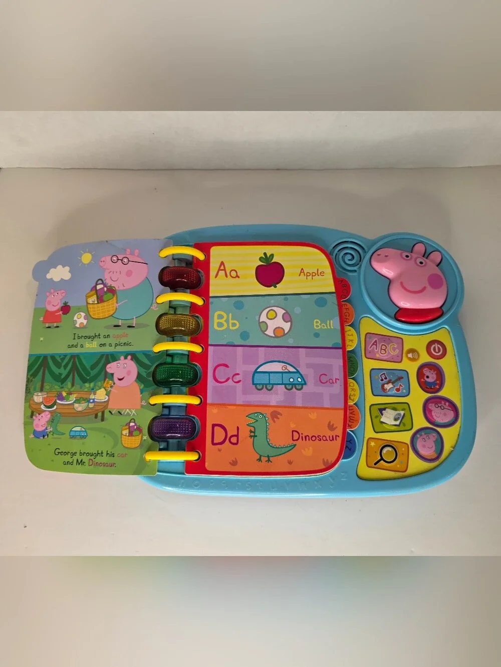 VTech Peppa Pig Learn & Discover Book Interactive Educational Light Up WORKS!